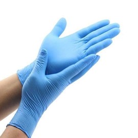 Guantes Exploraciónn Nitrilo, desechables, caja con 100 piezas (Mediano)