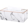 VIEAURA Tissue Case, Marble Pattern, PU Leather, Tissue Box, Stylish,