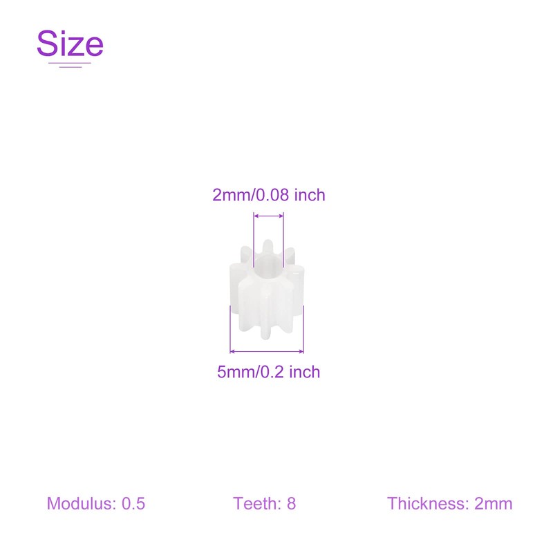 DMiotech 30pcs 8 Teeth Plastic Gear Model 082A Reducer Plastic