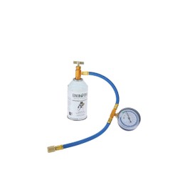 Mtsooning R134a A/C Refrigerant Recharge Kit, Refrigerator Charging Hose with Dispensing Can Tap & Gauge & 1/4" SAE Female Hose for R12 R22 Port, Measuring U-Hose for Home and Car System