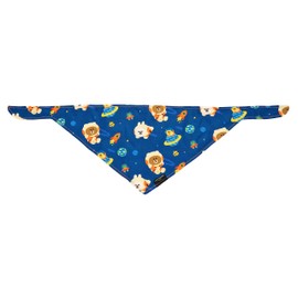ZippyPaws LINE Friends Dog Bandanas - Cute Summer Dog Stuff, Puppy & Dog Accessories, Dog Birthday Blue Bandana for Girl & Boy - Brown's Space Odyssey
