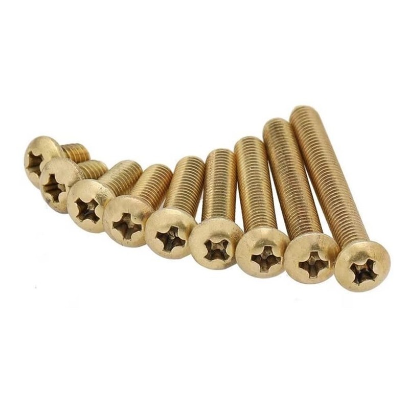CONPHERON Brass Cross Round Head Screws Brass Screws Machine Screws