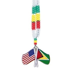 Necklaces -GUYANA & USA FLAG-