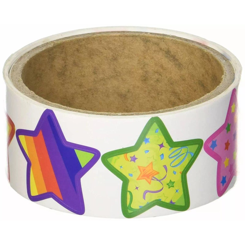 Unbranded Funky Star Stickers Roll - 100 Stickers per roll