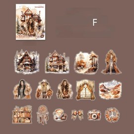 30 PCS Vintage Aesthetic Scrapbooking Stickers - PET Decorative Stickers for Journaling, DIY Crafts, Bullet Journal, Retro Album Decoration, Planners, and Magazines (Bohemian Life)