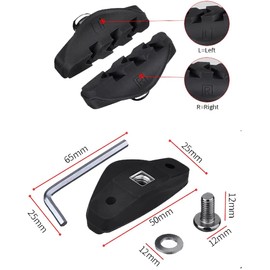 Yinteloo Bike Brake Pads, 2 Pairs Road Brake Pads C Shaped Pads for Mountain Bike Brake Pads Caliper Brake Blocks Bicycle Road Brake Blocks Reliable in Wet Condition with Installation Tool 50 mm