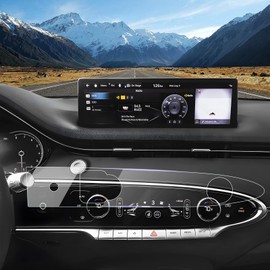 LUWU Screen Protector Compatible with 2022 2023 2024 2025 Genesis GV70 Accessories 2024 2025 Genesis GV70 2.5T/3.5T Sport Screen Protector 2025 Genesis GV70 Nano Climate Touchscreen 2PCS