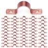 ROGVOC Plumbing Copper Pipe Straps, 50-Pcs 1/2 inch 2-Hole Pipe