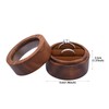 Wooden Wedding Ring Box | Round Ring Bearer Case,Elegant Ring