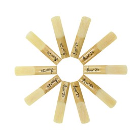 10Pcs Saxophone Bamboo Reeds, Strength 2.5 Reeds for Bb Tenor Sax Saxophone Accessories