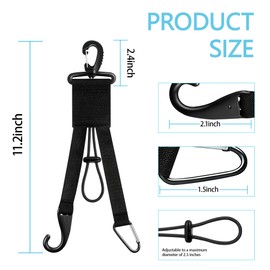 SHANMMY Baseball 3 in 1 Multifunctional Hook, Baseball & Softball Gear Hanger with Bat Holder, Glove Clip, Helmet Hook, Water Bottle Holder (2 Pcs)