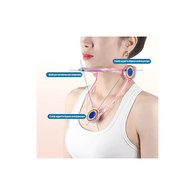 Soporte para Cuello, Collar Cervical con Soporte Blando Ajustable de