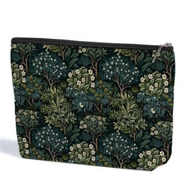 Forest Garden Floral Makeup Bag Toiletry Bag Cosmetic Bag Christmas Boss Day Birthday Thanksgiving Appreciation Graduation Gifts for Women Girls Sister Coworker Bestie Daughter Teacher Coworker Mom