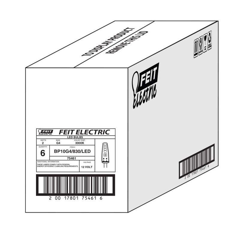 Feit Electric G4 LED Bulb, Dimmable, 10 Watt Equivalent, 12