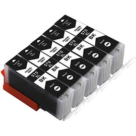 Bergsan Printer Cartridges Compatible with Canon PGI-570 CLI-571 XL for Canon Pixma MG5700 MG5750 MG5751 MG5752 MG5753 MG6800 MG6850 MG6851 MG6852 TS5000 TS5050 TS5051 TS5053 TS5055 TS6050 TS6051, 5 Black