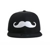 True Heads Moustache Black Snapback Baseball Cap