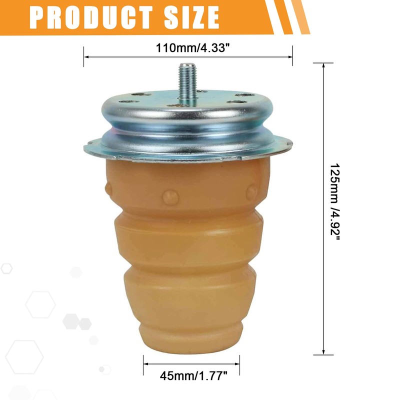 Stop Buffer Rubber Bearings 2 Pieces Spring Plate Stop Buffer