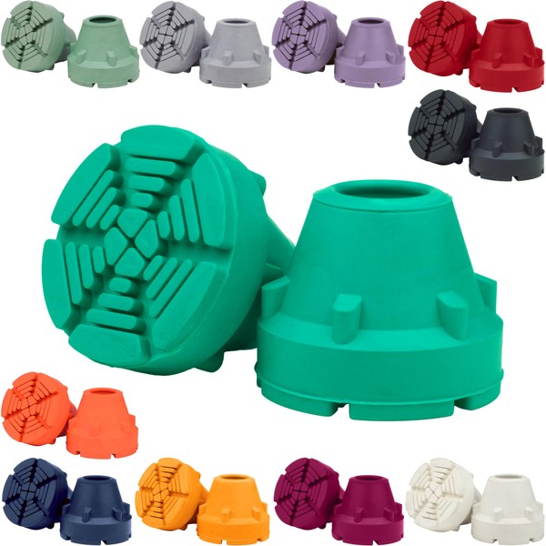 Teal Crutch Tips & Cane Tip (Pair of 2) –