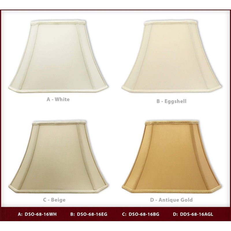 Royal Designs, Inc. DSO-68-16BG Rectangle Cut Corner Bell Designer Lamp