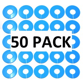 JSP Manufacturing Blue Round Plastic Blank Rack Size Dividers - Multi-Pack (50)