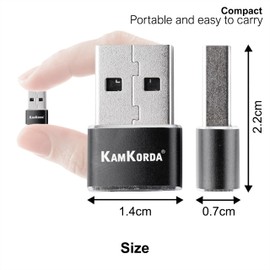 KamKorda USB Type C Adapter 2 Pack | Type C to USB | USB C to USB Adapter | USB C Adapter USB C | Female Adapter to USB A Male | Black