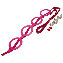 LIKE-IT NDH-04 Wall Mount Storage, Easy Installation, Door Hook (Set of 4 Hat Hooks), Pink, Fits Doors Up To Height 94.5 inches (240 cm), For Bicycles, Helmets, Storage, Entryways, Wall Hanging