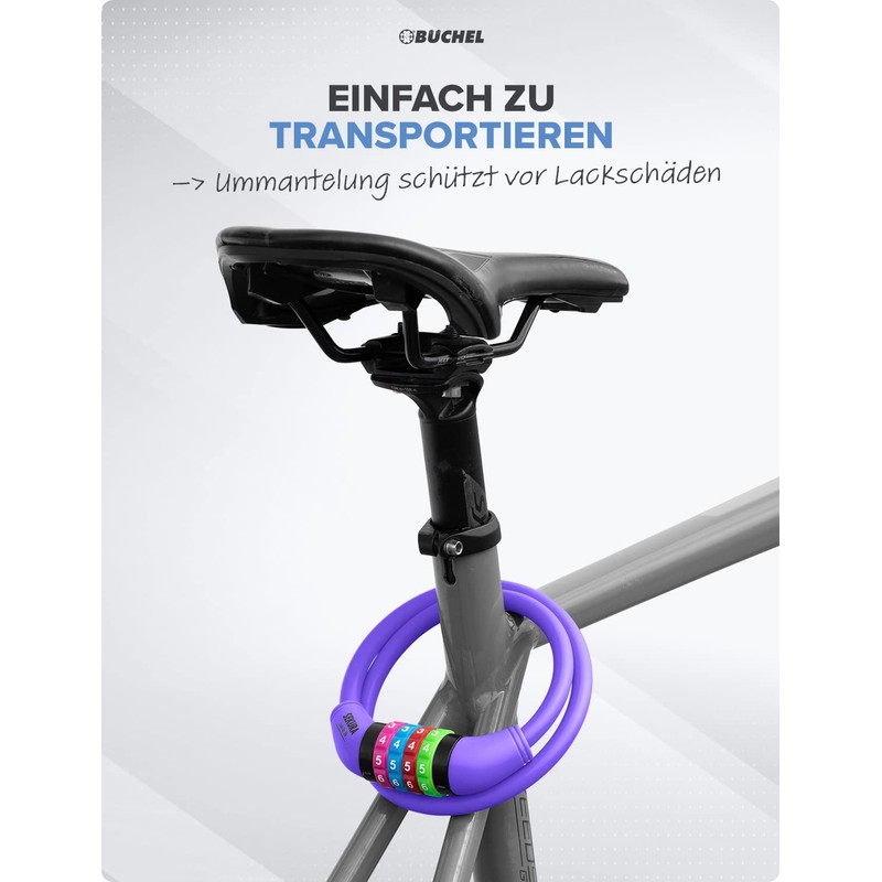 Büchel Sekura Children's Combination Lock 120 cm with Coloured Cover