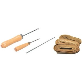 Professional Baseball Glove Re-Lacer Kit with Tools and Leather Laces