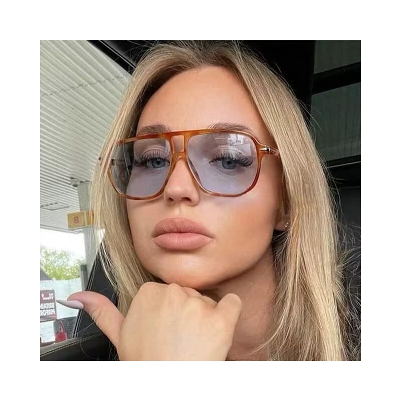 QVKUUT Retro Rectangular Sunglasses for Men and Women Rectangle Retro