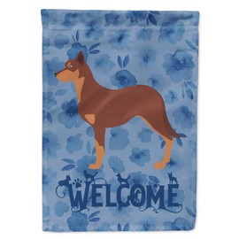 Caroline's Treasures CK6156GF Australian Kelpie Dog Welcome Garden Flag Mailbox Flag Decorative Yard Flag Banner Outside Patio Artwork Yard Flower Beds, Garden Size, Multicolor