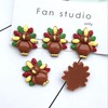 BinaryABC Thanksgiving Turkey Resin Flatback Craft Embellishment,Thanksgiving DIY Crafts Making,10Pcs
