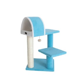 AeroMark International Inc Armarkat Sky Blue 29" Cat Tree Real Wood Cat Tunnel