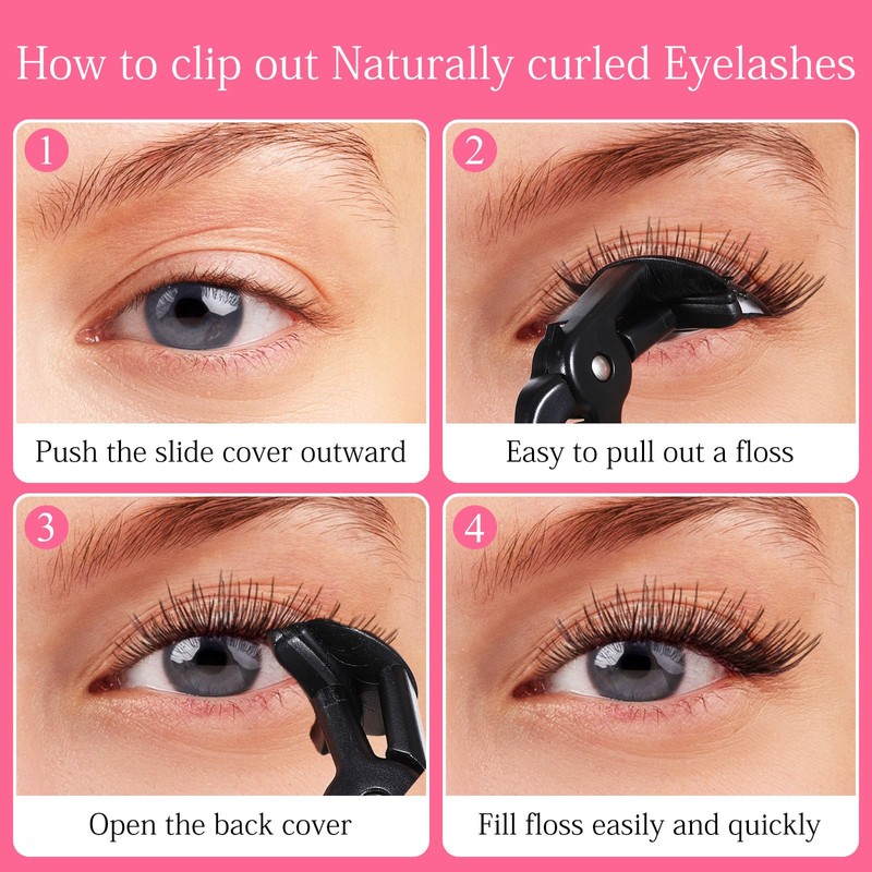 Eyelash Curlers with Silicone Pads,Cute Small Eye Lash Curler Fit