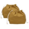 sourcing map 2 Pcs Drawstring Makeup Bag, 7.3" Canvas Cosmetic