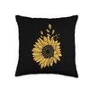 Smarty Pants Designs Sunflower, Flower Graphic Inspirational Summer Throw Pillow,