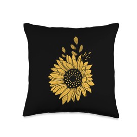 Smarty Pants Designs Sunflower, Flower Graphic Inspirational Summer Throw Pillow, 16x16, Multicolor
