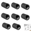 UtySty 8 Pack Cabinet Pulls Matte Black End Caps Baby