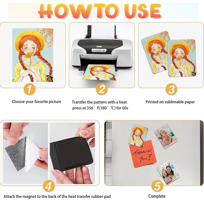 Sublimation Magnet Blanks,16 Pcs Sublimation Blank Refrigerator Magnets Sublimation Refrigerator