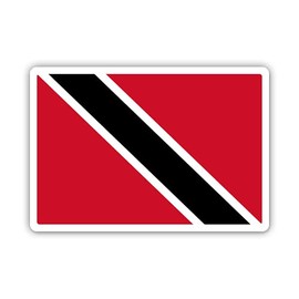 Squiddy Trinidad and Tobago Flag Country Pride - Vinyl Sticker for Car, Laptop, Notebook (5" Wide)