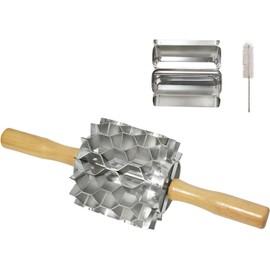 42-Hole Stainless Steel Doughnut Cutter, Replaceable Roller Blade, Doughnut Cutter Each Rotation Can Cut 42 Pieces of Dough