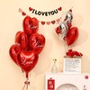 Felt I Love You Sign with 6 Red Heart Foil