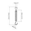 QWORK® Pack of 10 M6 Turnbuckles 304 Stainless Steel, Adjustable