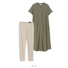 ANGELIEBE Maternity Pajamas, Nursing Clothes, Open Front, Waffle x Sheet,