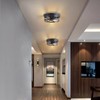 Litaddscen 2 Pack Black Farmhouse Flush Mount Ceiling Light,2-Light Rustic