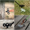 SquEqu 8 Pack Deck Pegs Tent Stakes Wood Screw Hooks