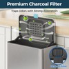 Stainless Steel Hanging Trash Can with Lid and Inner Bucket,