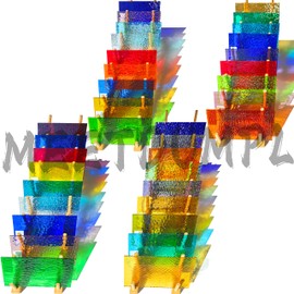 Stained Glass,Stained Glass Kit,Stained Glass Supplies,Stained Glass Sheets，36 Pcs 4"x6" for The Rainbow Suncatcher,Stained Glass Window,Mosaic Crafts,Treasure Trove of Vibrant Colored Glass (3)