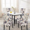 SearchI Fit Stretch Removable Washable Short Dining Chair Covers Slipcover