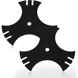LEFITPA Replacement 490-105-M017 3-Side Edger Star Blade for MTD for Troy-Bilt 9" Long (Set of 2) Black
