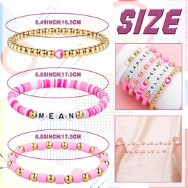 HLenyoy Friendship Bracelets Set - 11 Pieces Inspired Bracelet Summer Beach Bracelets Adjustable Stretch Beads Bracelets for Women Girls Accessories Bracelet, Clay